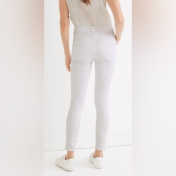 Madewell 10" High-Rise Skinny Crop Jeans in Pure White NWT Size 24 - Picture 2 of 9